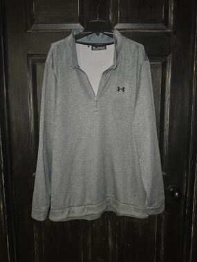 Under Armour Heather Gray Quarter-Zip Pullover 4XL